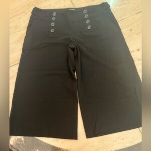 Vintage Guess Black Wide Leg Cropped Pants